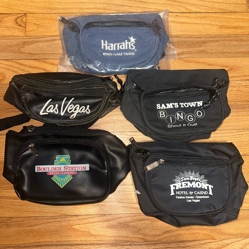 Vintage Las Vegas Black Fanny packs/belt bags
